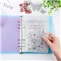 BAOFALI Couverture de classeur A5 à 6 anneaux en PVC souple transparent pour carnet rechargeable avec surface mate pour le stock