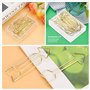Paper ClipsTrombones en Métal Flèche Clips école Fournitures de Bureau Organisation Personnelle, 12Pcs Trombones en or Grands Ha