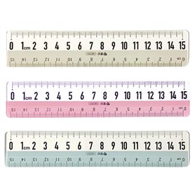 SamHeng 3 Pièces Transparent Règle Droite avec Très Grande Échelle, 6 Pouces Plastique Règle 15cm Incassable Règle de Dessin Out SamHeng 3 Pièces Transparent Règle Droite avec Très Grande Échelle