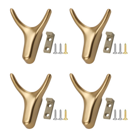 DAZZLUXE Lot de 4 patères dorées