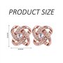 Une paire de boucles d'oreilles en or rose pour femme - Boucles d'oreilles roses - Boucles d'oreilles hypoallergéniques en zirco