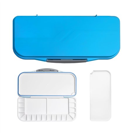 1 boîte à palettes bleue