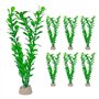 DHSBGWSX Lot de 6 plantes d'aquarium artificielles - Accessoires pour plantes aquatiques d'aquarium - Décoration d'aquarium - Pl