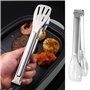 DHSBGWSX Lot de 4 pinces alimentaires en acier inoxydable - Accessoires de cuisine pour barbecue, buffet, salade