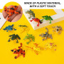ZBHDEYG Lot de 24 jouets grenouille - 6 feuilles de lotus de simulation - Mini grenouille - Jouet de bain pour animaux - Jouet f