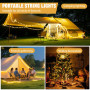 Guirlande Lumineuse De Camping,10M Guirlande Lumineuse Camping Escamotable,9 Modes D'éclairage,2500mAh USB Rechargeables,Guirlan