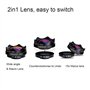 NUZAMAS Kit d'objectifs 2 en 1 pour téléphone portable, objectif d'appareil photo à clipser, objectif macro 15x + objectif grand