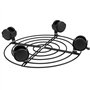 MUKLEI Lot de 4 support a roulette plante, support pot de fleur roulette ronds en métal de 27 cm de diamètre avec roues verrouil