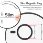 Lot de 6 anneaux d'adaptateur magnétique sans fil - Kit de conversion magnétique pour téléphone portable - Compatible avec iPhon