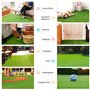 Gazon Artificiel 2 Tailles Tapis Synthétique Gazon Pelouse Jardin Micro Paysage Ornement Décor À La Maison (15*15 cm)faux grass