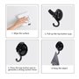 PLCatis Crochet Ventouse Crochet Salle de Bain 2 Pièces Crochet Torchon Pas de Perçage Noir Patere Serviette Ventouse Forte Nano