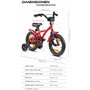 PROMETHEUS BICYCLES Velo Enfant 4 Ans Garcon vélo Fille 14 Pouces a Roulette pour 3 a 5 Ans - BMX en Rouge