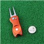 Crestgolf Golf Divot Tool avec Bouton Pop-up et Marqueur de Balle Magnétique Pitch Mark Mini-Outil Portable et Pliable Léger