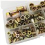 Lot de 150 écrous à rivets filetés en acier au carbone - Assortiment de capuchons M3 M4 M5 M6 M8 M10 - Écrous à rivets à tête pl