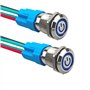Aiqeer 2 Pièces 12 mm Commutateur Bouton-Poussoir Auto-Bloquant