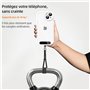 kinoco 2 pcs Cordon Telephone Portable Dragonne de Téléphone Portable Ajustable, Cordon Court Universel Anti-perte, Noir Couleur