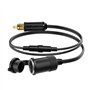Hoembpn 30cm Prise Din Mâle Européenne Adaptateur Allume-cigare Rallonge Étanche avec Fusible 10A