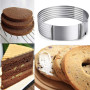 Fore Trancheur à Gâteau En Mousse, Couche Gâteau Trancheuse, Ensemble de Coupe-gâteau Réglable en Acier Inoxydable, Idéal pour C