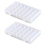Lot De 2 Boîtes De Rangement Avec 28 Compartiments