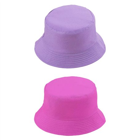 1 Chapeau Rouge Rose Et 1 Chapeau Violet
