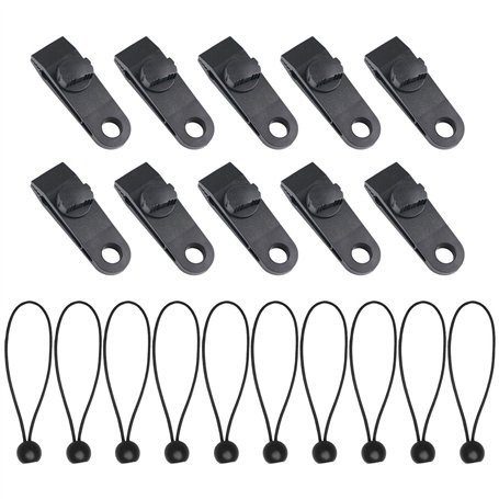 SGSCFG Clips De Tente De 10 Membres Et Cordes Élastiques Groupées en 10 Parties