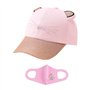 1 Morceau De Casquette De Baseball De Chats Et 1 Morceau De Masque De Protection Solaire