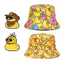 2 Pièces Cartoon Animal Fisherman Chapeau Et 4 Morceaux De Broche De Canard
