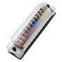 Jtron boitier fusible 12v auto 12 voies boite fusible pour ATO/ATC 1-20A fusible DC 32 V M5 connecteur à vis porte-fusible avec 