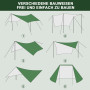 KIMIGO Camping Bâche 3x3M,Toile de Tente Imperméable Anti-UV,Camping Bâche Anti-Pluie,Tente Parasol Abri de Survie Tous Temps po