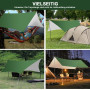 KIMIGO Camping Bâche 3x3M,Toile de Tente Imperméable Anti-UV,Camping Bâche Anti-Pluie,Tente Parasol Abri de Survie Tous Temps po