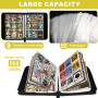 WUSUPU Classeur Carte,Album de Cartes à Collectionner pour Jusqu'à 900 Cartes,50 Pages Porte Carte à Collectionner,9 Pochettes l