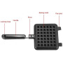 Gaufrier Fonte, Moule À Gaufres Base En Aluminium Fondu Cuisinière Belgique Gaufrier Ménage Cuisine Gaz Gaufre Anti-Adhésif Plat