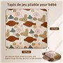 Antidérapant épais Tapis Bébé Style Motricité Bohème Lavable en Machine Pliable D'éveil et