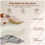Tuocal Tapis d'eveil Bebe 127x127cm, Antidérapant épais Tapis Bébé Style Motricité Bohème Lavable en Machine Pliable D'éveil et 