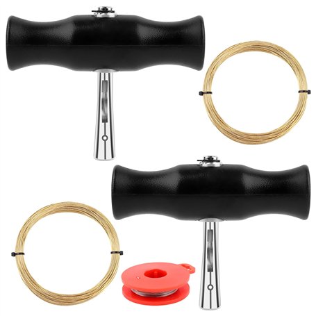 5 Pièces Universel Outils pour Pare Brise de Voiture Fil Outils de Dépose de Pare-Brise Kit d’Enlèvement de Pare-bris Outil de D