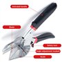 Mritrit Cisaille à Onglet 45°-135° en Acier Inoxydable, Outil Multifonction pour Goulottes/Quart de Rond/PVC/Branches/Fils - Sci