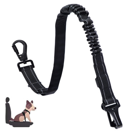 Tunejoy Ceinture Chien pour Voiture Harnais Voiture de Securite Chien avec Système d'absorption des Chocs et Mousqueton Solide R