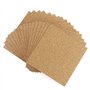 Lot de 17 plaques de liège autocollantes - 1 mm d'épaisseur - 10 x 10 cm - Rectangulaires - Pour dessous de verre en liège