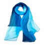 Tunejoy Foulard en Polyester Femme Châles Léger Foulard Longue Élégant Protection Solaire Polyester Écharpe Nuance de Couleur Ca