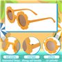 Lunettes de Soleil Fille 3 Pièces Fleur Forme Fleur Lunettes Rondes Mignonnes Lunettes De Soleil FêTe pour Extérieur Plage Acces