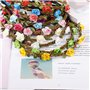 Fleur Bandeau Multicolore Dame Fille Couronne de Fleurs de Bandeaux de Guirlandes Florales pour Fête de Mariage Festival 12 Pièc