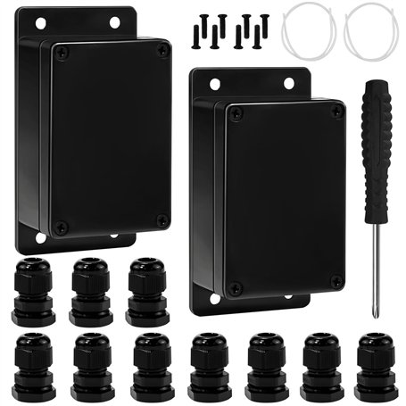 WEFHEF 2 Pcs Boîte de Dérivation Étanche Extérieur IP65