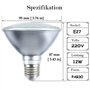 Y.W.Licht Y.W PAR30 Lampe LED E27 12W blanc chaud 3000K Ampoule à réflecteur 220V Etanche IP65 Spotlight 120°Angle de rayonnemen