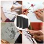 Lot de 3 carnets de croquis A4 à spirales, 90 pages/30 feuilles, couverture en kraft rigide, carnet de croquis pour paysage, pei