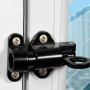 Sixfolo 4 Pièces Loquet Porte à Rebond,Automatique Verrou Porte Aluminium,Petit Verrou à Ressort de Sécurité Noir avec Vis Porte