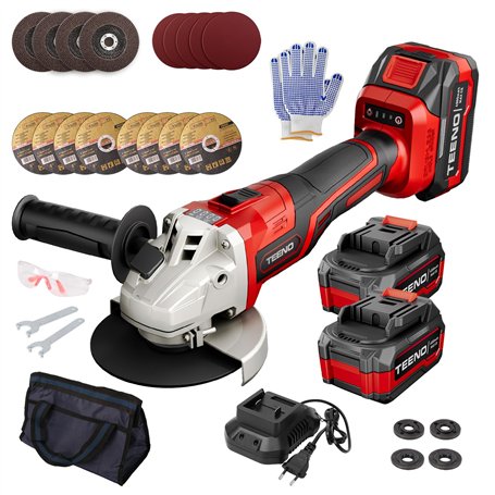 TEENO Meuleuse d'Angle Sans Fil 21V 1000W Brushless | 9100RPM