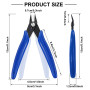 Tunejoy Petite Pince Coupante de Côté Pinces Coupantes Diagonale Mini Pinces Coupante Precision pour 0.5mm Fil Fin et Électroniq