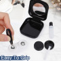 LOBVABA Étui pour Lentilles de Contact Portable - 2 Pièces avec Miroir - Mini Boîte pour La Maison Ou Les Voyages