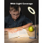 Railee Ring Light avec Trépied et Clip 6" Anneau Lumineux de Table avec Support et Support de Téléphone Lumière pour Vidéoconfér