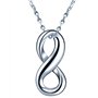 Unendlich U Collier pendentif femme fille en argent 925 le symbole infini classique bijou unique